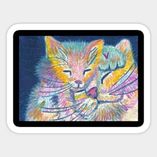 abstract colorful cats Sticker